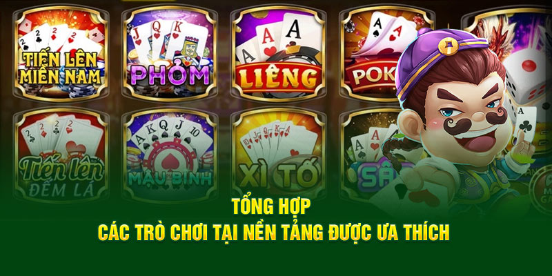 Tổng hợp các trò chơi tại game bài Xin88 được ưa thích